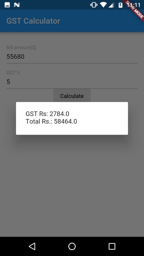 Sample GST app using FLutter