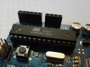 Atmega8 in circuit board